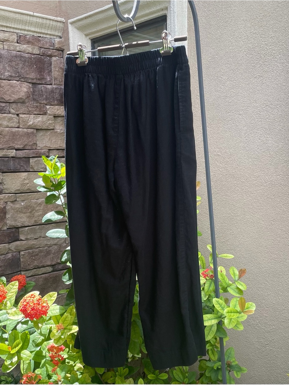 Old navy high waisted linen blend straight ankle pants - Picture 2 of 3